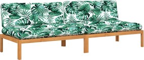 3209486 vidaXL Външни палетни средни дивани с възглавници 2 части акация масив