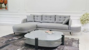 Ъглов разтегателен диван Milano Corner, цвят Сив