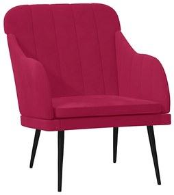 351458 vidaXL Кресло, виненочервено, 63x76x80 см, кадифе