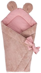 Розово бебешко одеяло от рипсено кадифе 35x65 cm – Meowbaby