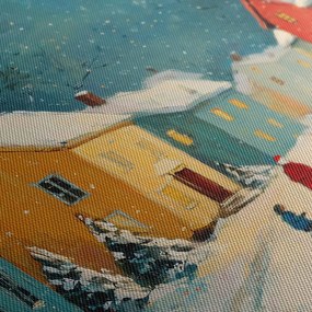 Картина на платно – Коледна улица през нощта