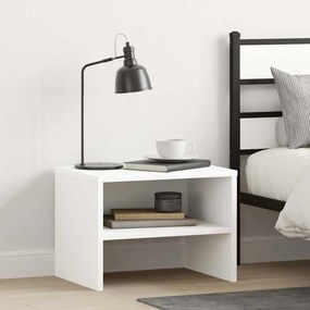 800064 vidaXL Нощни шкафчета, 2 бр, бели, 40x30x30 см, инженерно дърво