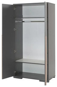 Тъмносив детски гардероб 98x195 cm London – Vipack