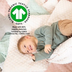 Бежово бебешко одеяло със смес от памук 80x80 cm Frosty Almond – Roba