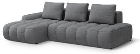 Сив сгъваем/с място за съхранение ъглов диван (ляв ъгъл) Linz – Cosmopolitan Design