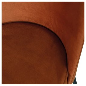 Кадифени трапезни столове в комплект 2 бр. в тухлен цвят Vogue – WOOOD