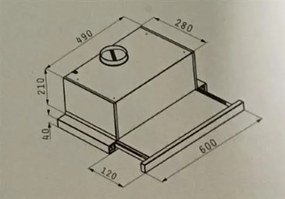 Кухненски аспиратор Maidtec плъзгаща се Inox Turbo 60