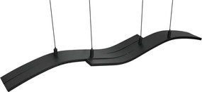 Матово черно метално LED висящо осветително тяло с дистанционно управление/затъмняващо се Spider – Trio Select