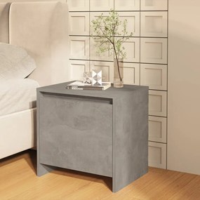 809871 vidaXL Нощно шкафче, бетонно сиво, 45x34x44,5 см, инженерно дърво