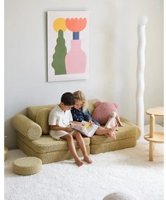 Зелен детски диван от букле 132 cm Settee – Wigiwama