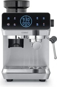 Еспресо машина Caso EspressoGourmet&Grind, 1500W, 20 bar, 1.8 л, Ulka, Pre-infusion, Cold Brew Сензорно управление, Мелачка, Портафилтър, Инокс