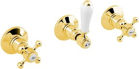 Вградена душ батерия в златист цвят (2 изхода) Antea – Sapho