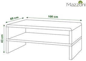 РОК Черен гланц/Бетон Милениум - МОДЕРНА ХОЛНА МАСА С РАФТ