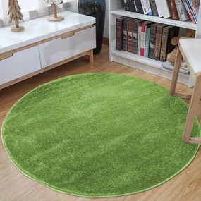 Кръгъл зелен килим Ширина: 160 см | Дължина: 160 см