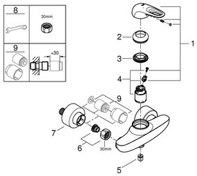 Кран за душ с една дръжка Grohe Eurostyle New смесване