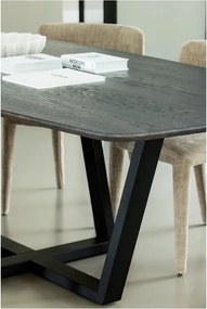 Трапезна маса с дъбова дървена плоскост 100x220 cm Tablo – WOOOD
