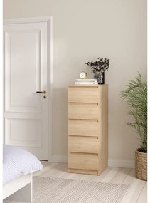 Скрин от дъбов декор в естествен цвят 40x111x50 cm Naia – Tvilum