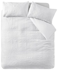Бяло двойно спално бельо 200x200 cm Folkstone Geo – Catherine Lansfield