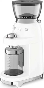 Кафемелачка Smeg CGF03WHEU, 150W, 240 г, Система за завъртане и заключване, Ръчна функция, Бял