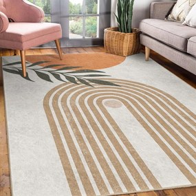 Кремава пътека подходяща за пране 80x200 cm Dot Arch – Mila Home