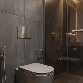 Комплект Структура за Вграждане за WC Slim 024N с Бутон T Brush Steel