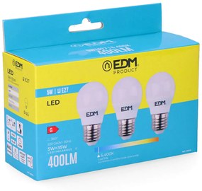 LED крушка EDM E27 5 W G 400 lm (6400K)