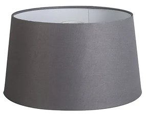 Ленен абажур сив кръгъл конусовиден 35/30/18