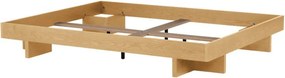 Двойно легло 180x200 cm от МДФ от декор от дъб без табла с включена подматрачна рамка в естествен цвят Kito – noo.ma
