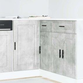 854302 vidaXL Кухненски шкаф Porto, бетонно сив, инженерно дърво