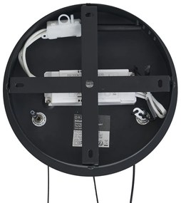 Модерен висящ лампион черен 59 см вкл. LED 3-степенно димируем - Anello Chandelier