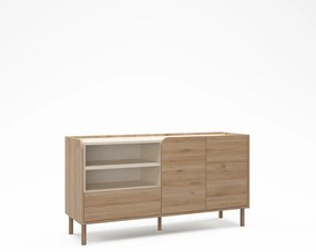 Скрин от дъбов декор в естествен цвят 141x75,5x44 cm Monza – Marckeric