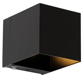 Комплект от 2 стенни лампи черни с димер акумулаторни - Joris