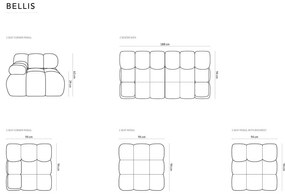 Бежов кадифен модулен диван 188 cm Bellis – Micadoni