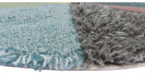 Вълнен ръчно изработен детски килим подходящ за пране ø120 cm Pie Chart – Lorena Canals