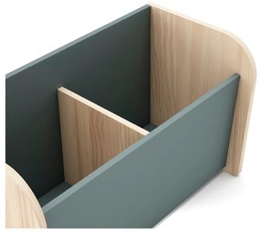 Детска библиотека сиво-зелена 70x42x35 cm Esteban – Marckeric