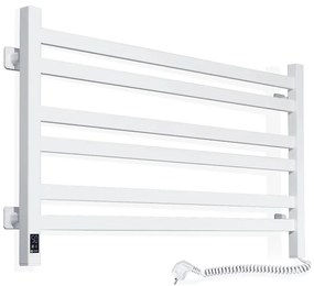 Сушилник за кърпи за баня AVANGARD с термостат, 316W/230V, 50,6 cm, IP44, бял, десен