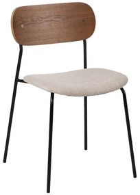 Кафяви и кремави трапезни столове в комплект от 4 броя Moe - Ixia