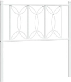 376203 vidaXL Метална резервна табла за легло, бяла, 75 см