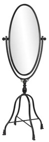 Постоянно огледало DKD Home Decor Черен Метал Кристал 61 x 62 x 174 cm