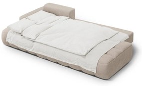 Светлокафяв сгъваем/с място за съхранение ъглов диван (ляв ъгъл) Linz – Cosmopolitan Design