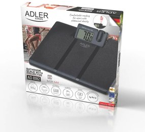 Кантар Adler AD 8182, До 180 кг, Проектор, LCD дисплей, 4 x ААA, Черен