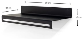 Черна метална стенна закачалка с рафт Sway – Spinder Design