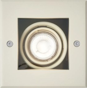 Комплект от 6 модерни бежови наземни прожектора GU10 50 мм, въртящи се и накланящи се IP65 - Oneon