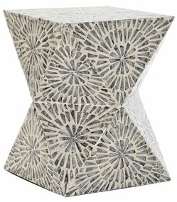 Помощна маса DKD Home Decor Сив Бежов Седеф 34 x 34 x 45 cm