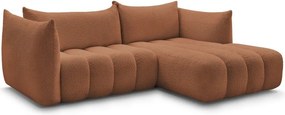 Оранжев ъглов диван от прежда с примки от букле (десен ъгъл) Azra – Bobochic Paris