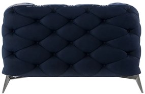 Тъмносиньо кадифено кресло Chelsea – Ropez