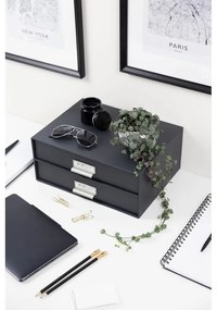 Тъмно сиво чекмедже за документи на 2 нива , 33 x 22,5 cm Birger - Bigso Box of Sweden