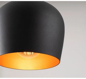 Черно висящо осветително тяло с метален абажур Berceste – Opviq lights
