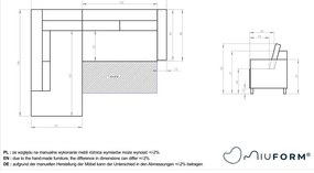 Розов кадифен ъглов разтегателен диван десен ъгъл Stylish Stan - Miuform