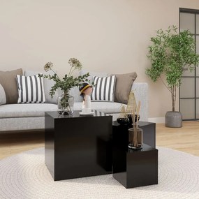 808586 vidaXL Странични маси, 3 бр, черни, инженерно дърво